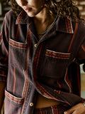 Black lagos woven border jacket