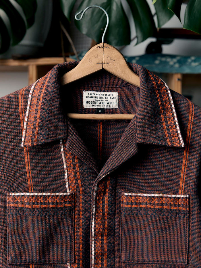 Dark Slate Gray lagos woven border jacket