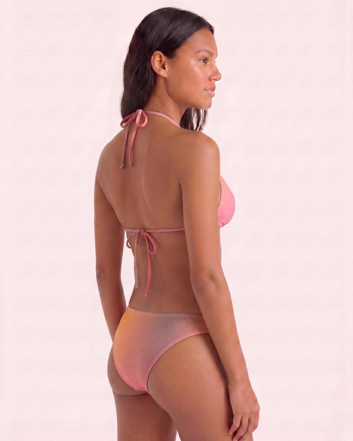 LAOMI GLITTER BIKINI SET - RED OCRHRE GRADIENT