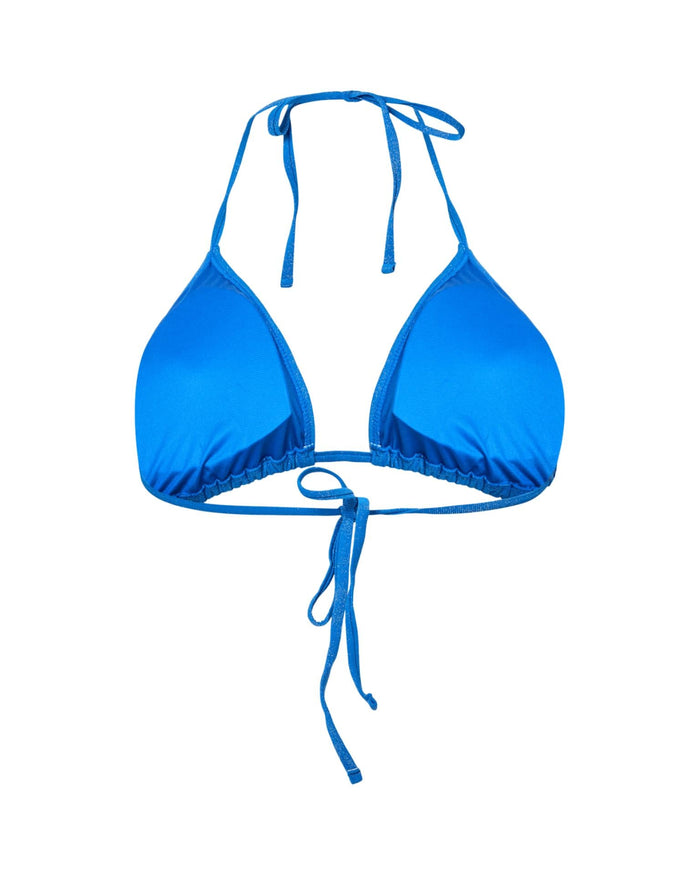LAOMI GLITTER BIKINI TOP - VICTORIA BLUE SILVER