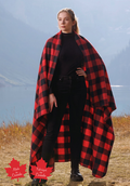 Large Red Black Buffalo Check Fleece Blanket