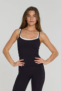 Layered Tank - Black/White