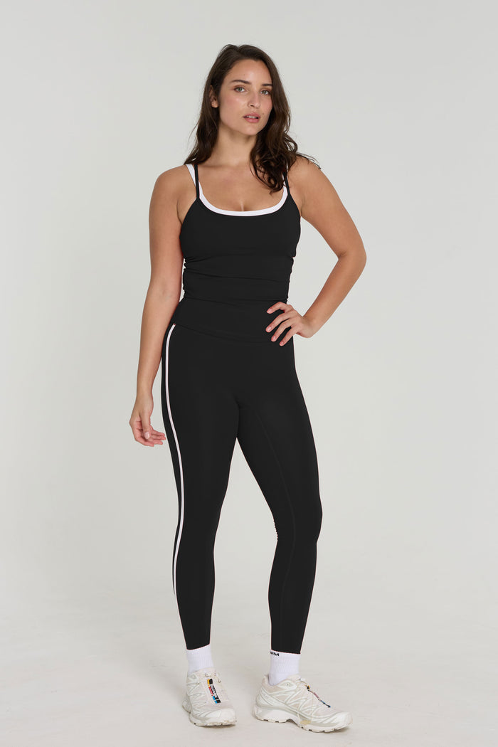 Layered Tank - Black/White