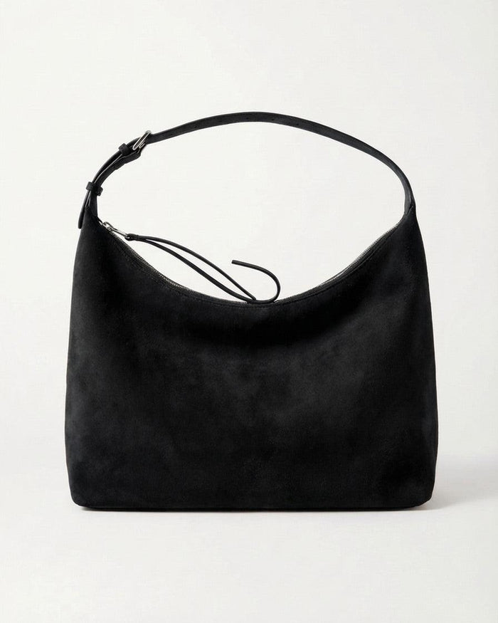 LEAH SUEDE BAG - BLACK - Dinvintageshop