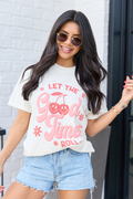 Let The Good Times Roll Ivory Comfort Colors Graphic Tee