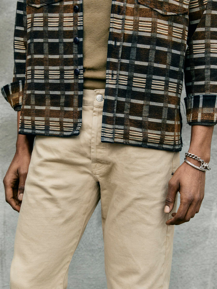 Tan lewis desert selvage rinse