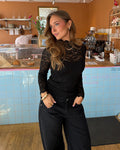 LEXI LACE TOP - BLACK