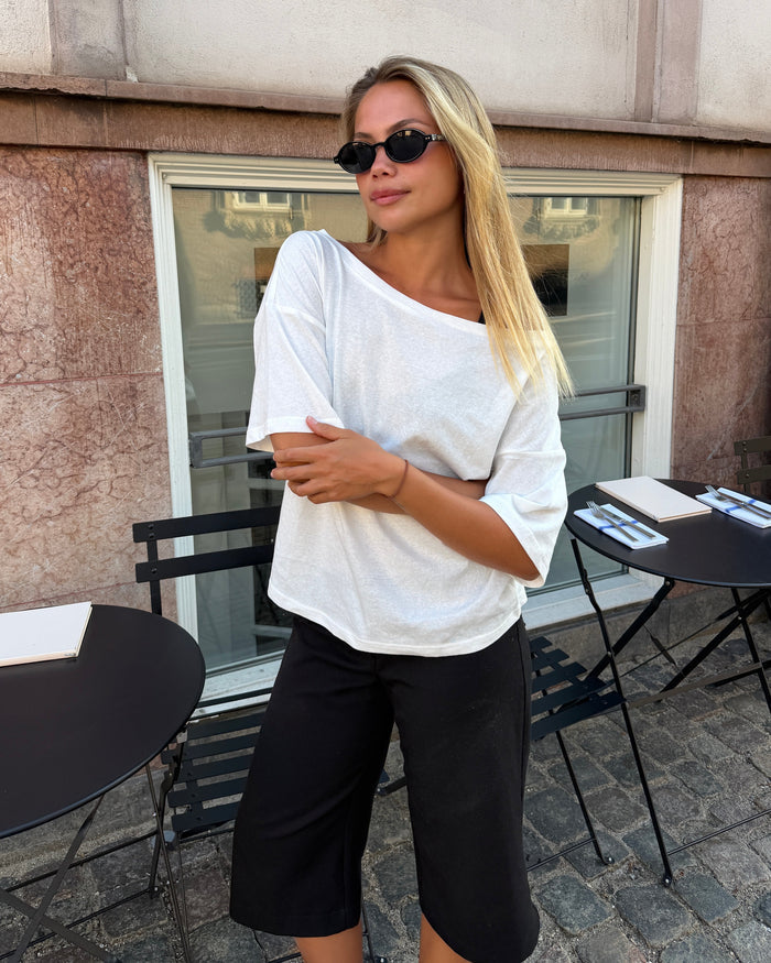 LIVA OFF-THE-SHOULDER TOP - WHITE