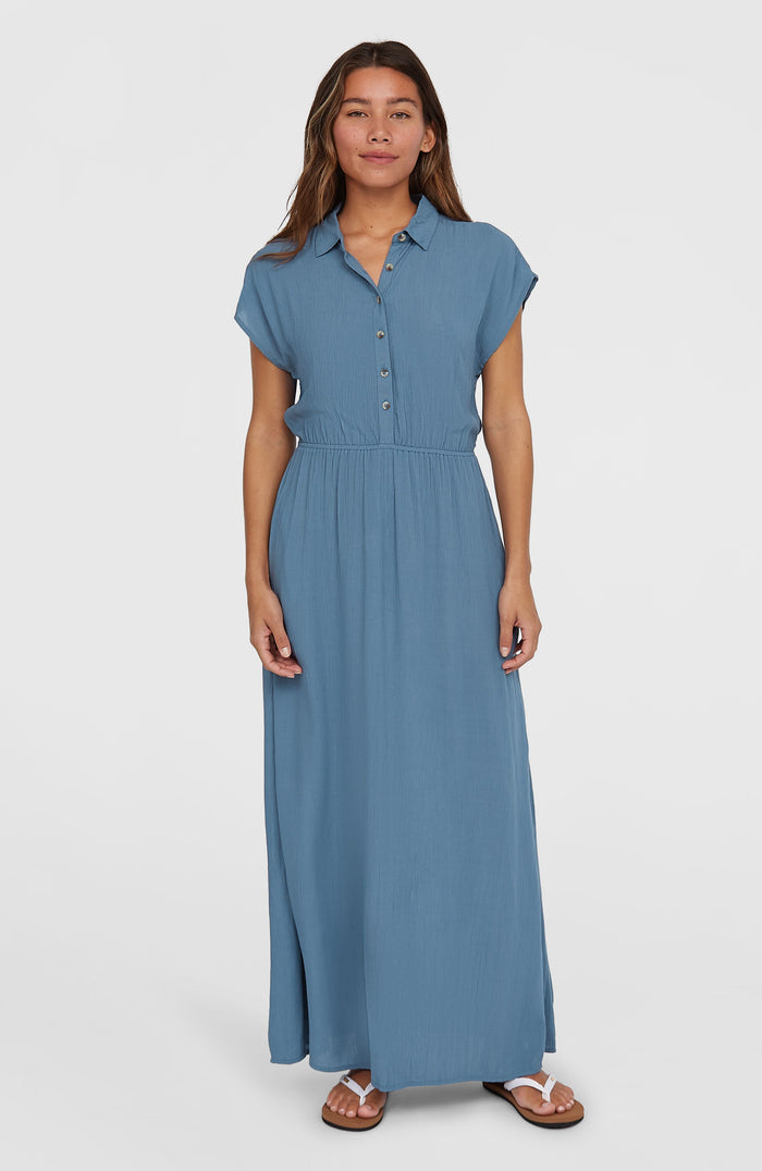 Lori Maxi Shirt Dress | Copen Blue