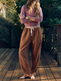 Black lounge pant in field brown