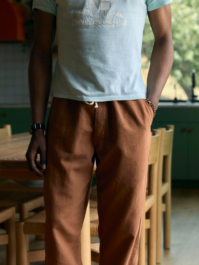 Black lounge pant in field brown