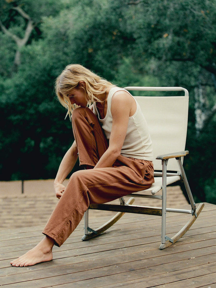 Rosy Brown lounge pant in field brown