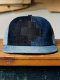 Black love fades recycled denim "plus" cap