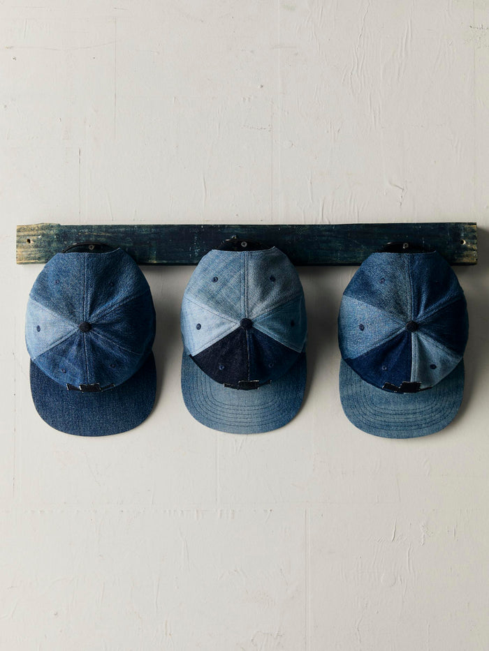 Light Gray love fades recycled denim "plus" cap