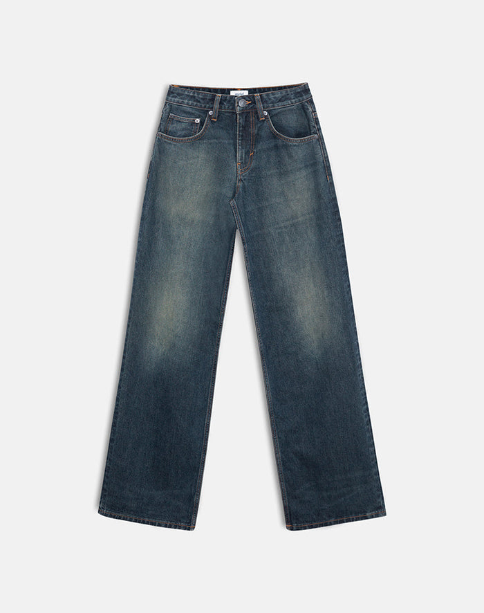 Image of Low Rise Roomy Jeans in Aged Mid Blue