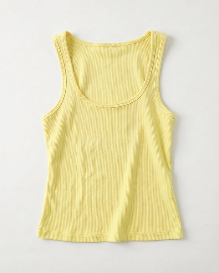 LUNA TANK TOP - BUTTER YELLOW