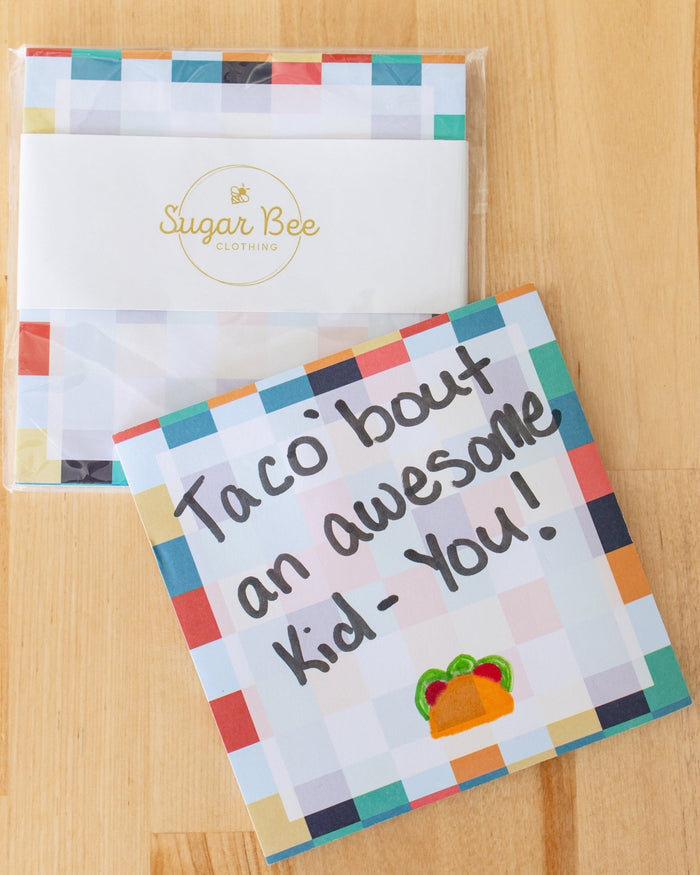 Lunch Bag Notes - Boy Checkered - Sugar Bee Clothing