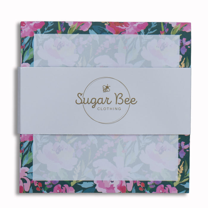 Lunch Bag Notes - Peony Floral - Sugar Bee Clothing