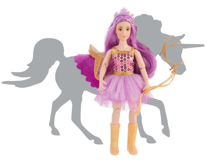 Lyra | Unicorn Rider & Tack on a white background