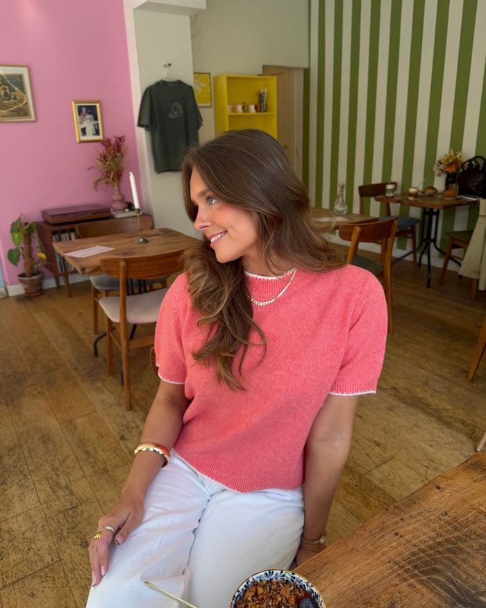 MADDIE KNIT SS - CORAL