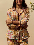 Tan madras jacket in townsend