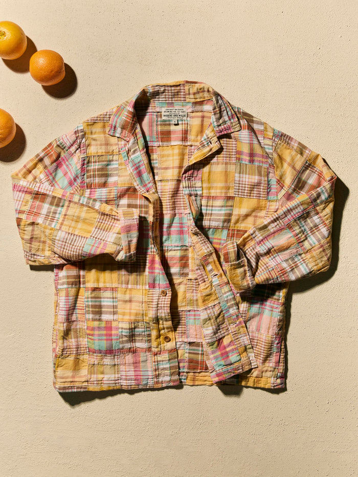 Tan madras jacket in townsend
