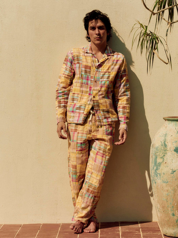 Tan madras jacket in townsend