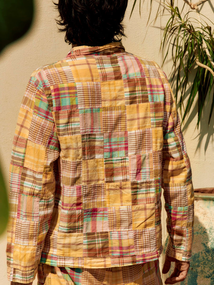 Tan madras jacket in townsend
