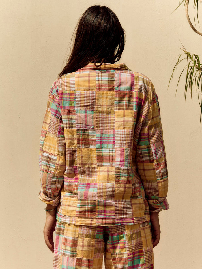 Tan madras jacket in townsend