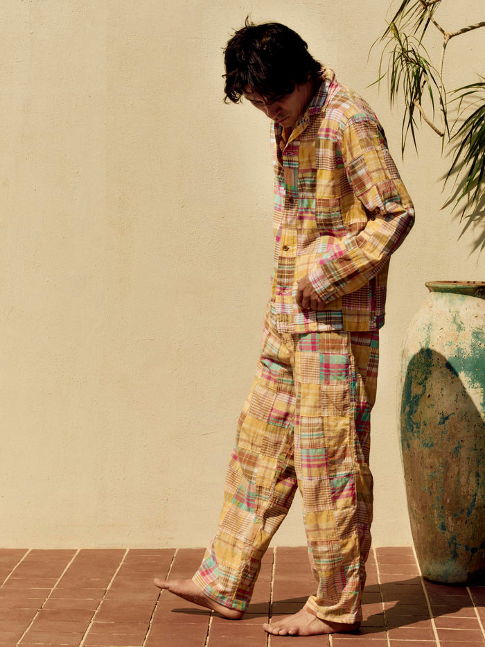 Tan madras jacket in townsend