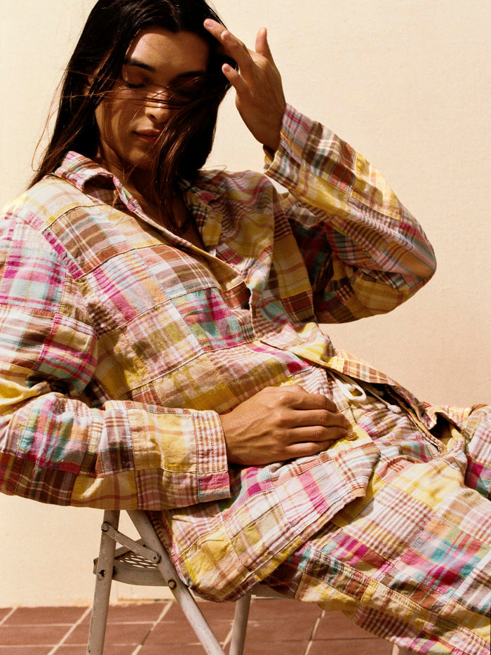 Bisque madras jacket in townsend
