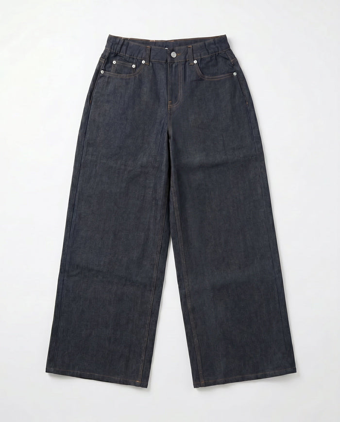 MARIE BAGGY JEANS - SELVEDGE BLUE - Dinvintageshop
