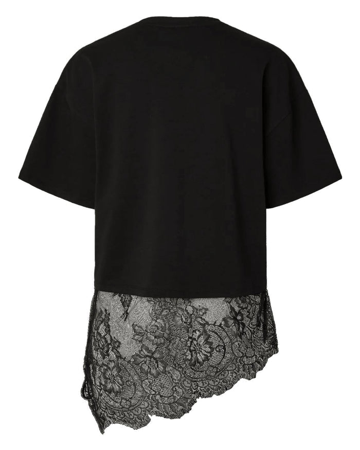 MAVE LACE T-SHIRT - BLACK