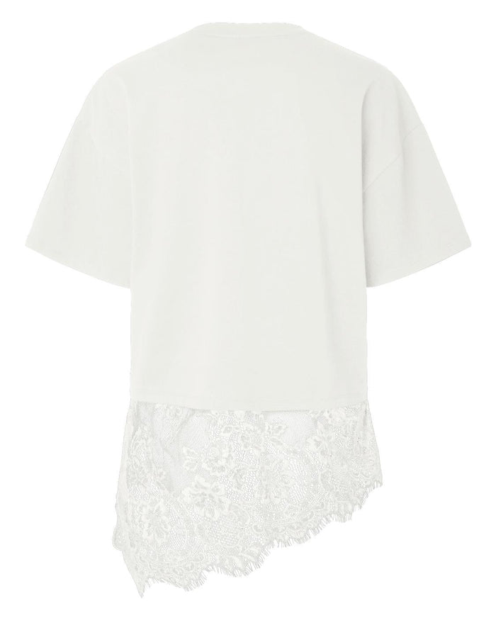 MAVE LACE T-SHIRT - CLOUD DANCER