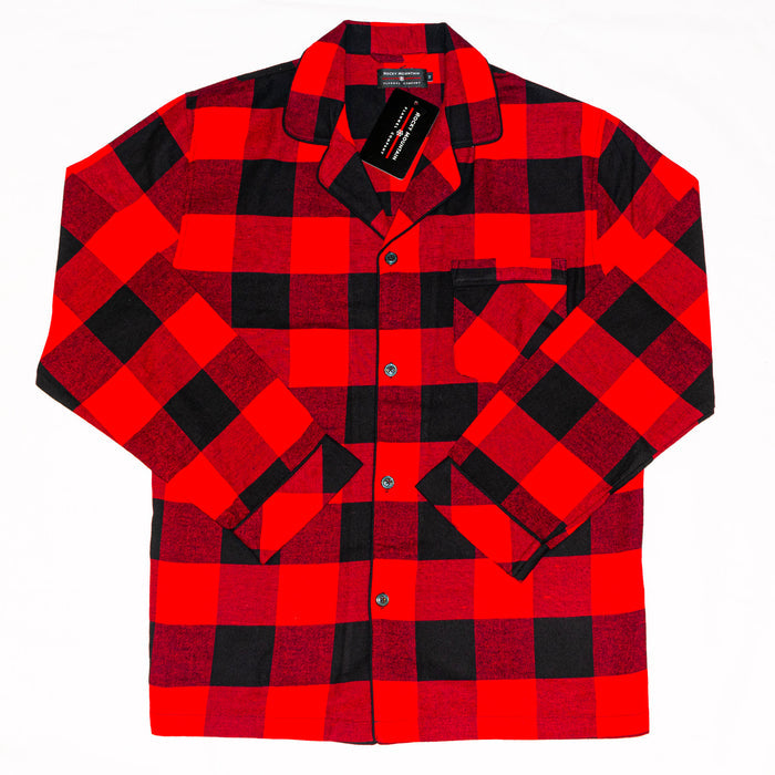 Mens 2pc. Flannel Pyjama / Red and Black Buffalo Check