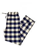 Men's Flannel Lounge Pant / Navy and Cream Buffalo Check