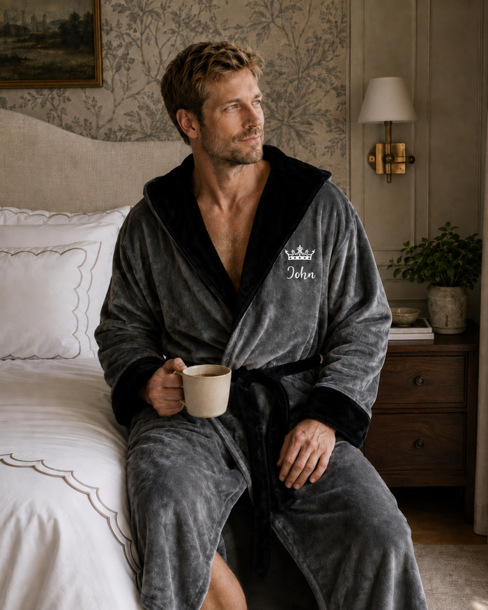 Men’s Robe with Hood – Ultra-Soft Plush Comfort for Everyday Use