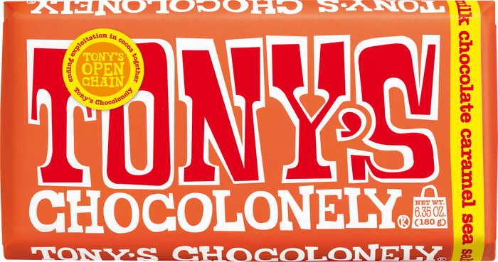 Tony’s Chocolonely milk caramel sea salt chocolate
