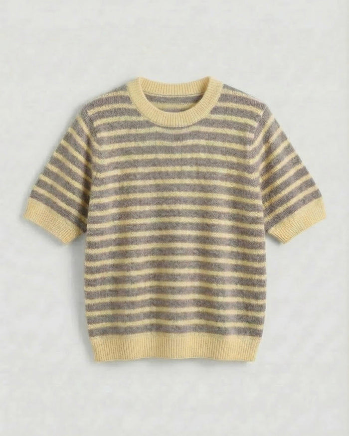 MIRA STRIBET STRIK - BUTTER YELLOW/TAUPE