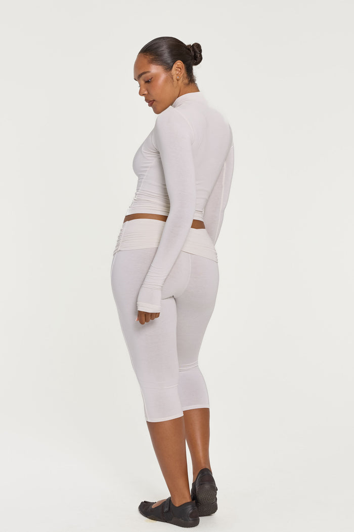 Mock Neck Long Sleeve - Cream