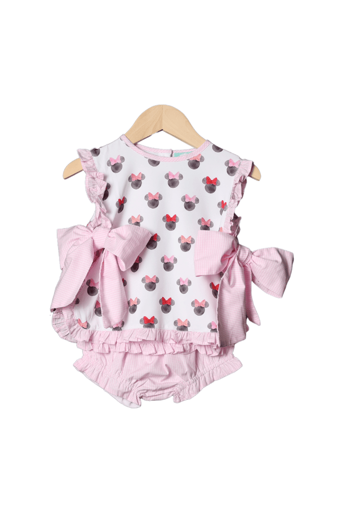 The Smocked Flamingo Apparel & Accessories Mouse Watercolor Apron Set