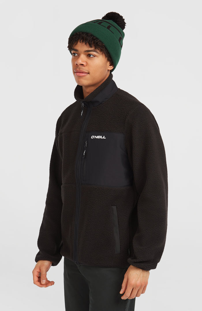 Must-Have High-Pile Full-Zip Fleece | Black Out