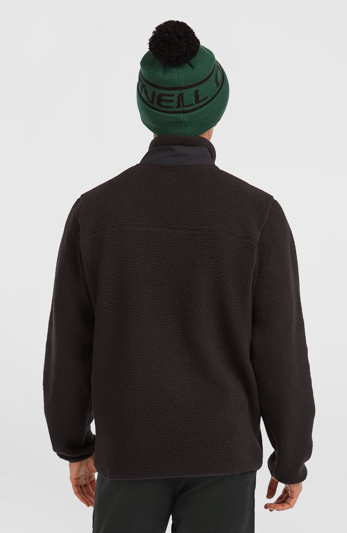 Must-Have High-Pile Full-Zip Fleece | Black Out