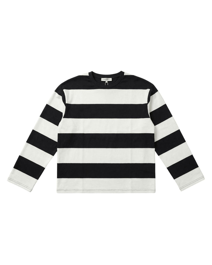 MYNTE WIDE STRIPE - BLACK/OFFWHITE