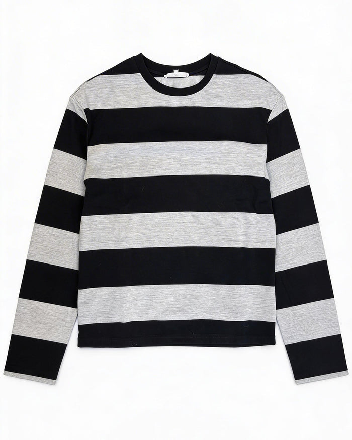 MYNTE WIDE STRIPE - GREY/BLACK