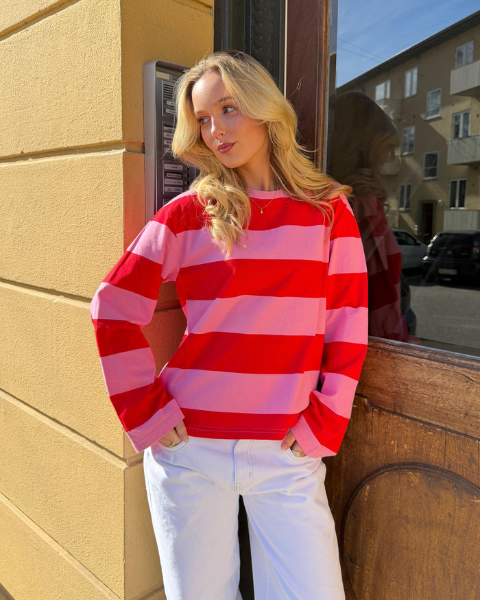 MYNTE WIDE STRIPE - PINK/RED