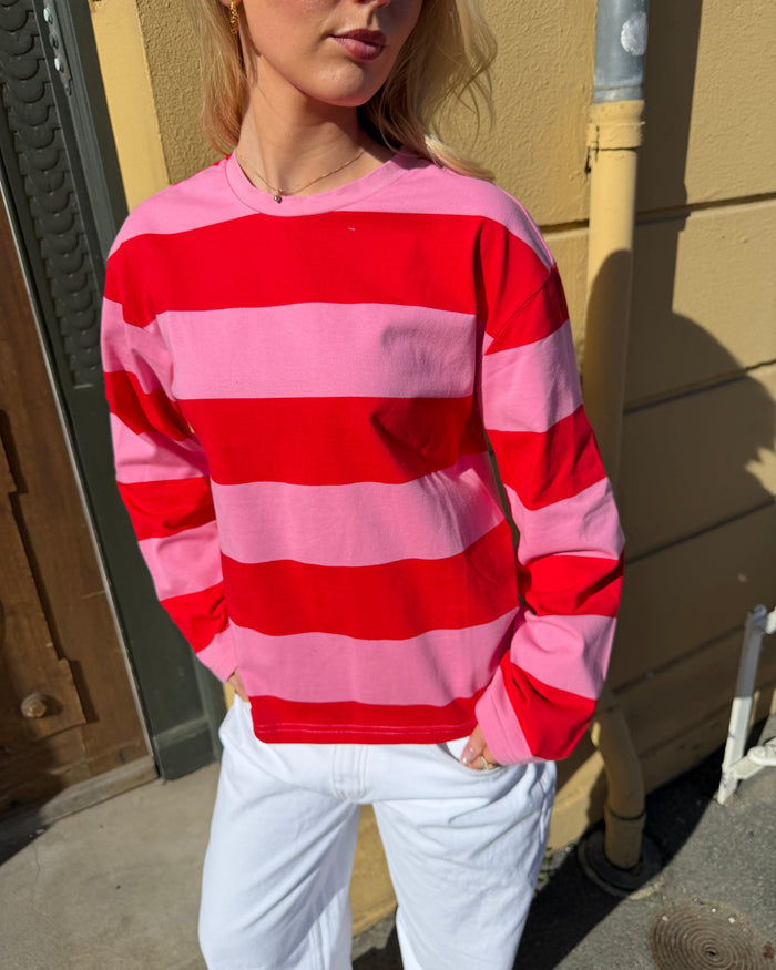 MYNTE WIDE STRIPE - PINK/RED