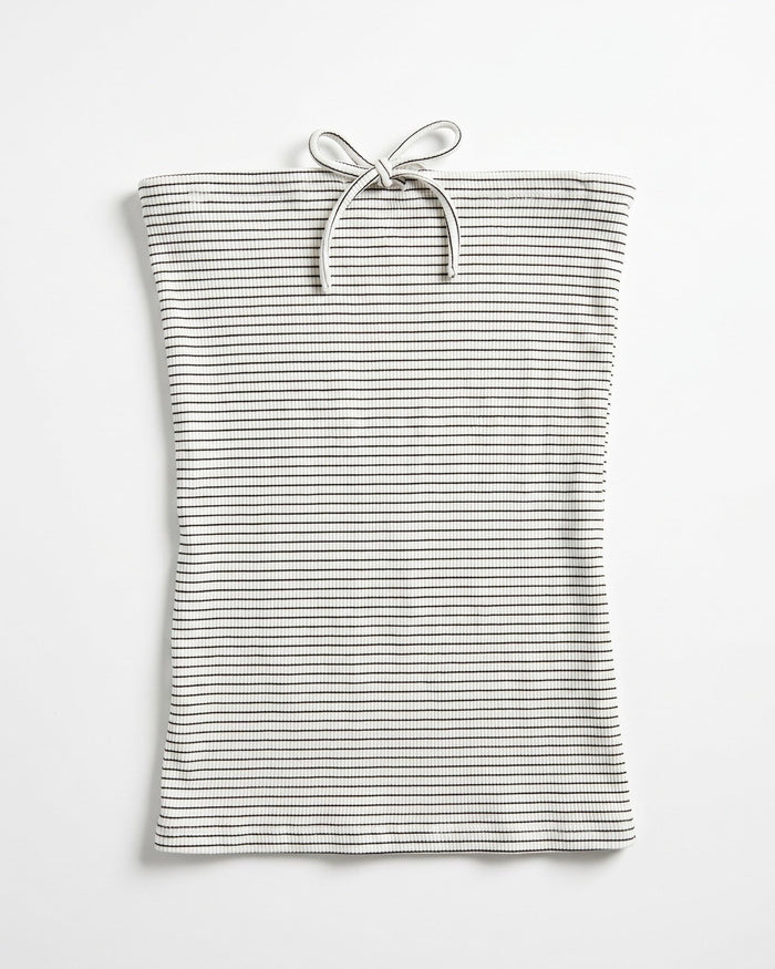 NAYA TUBE TOP - WHITE/BLACK STRIPE