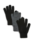 NEW BUDDY HANDSKER (3-Pak) mobilvenlig - 2x SORT/ 1x DK GREY MEL