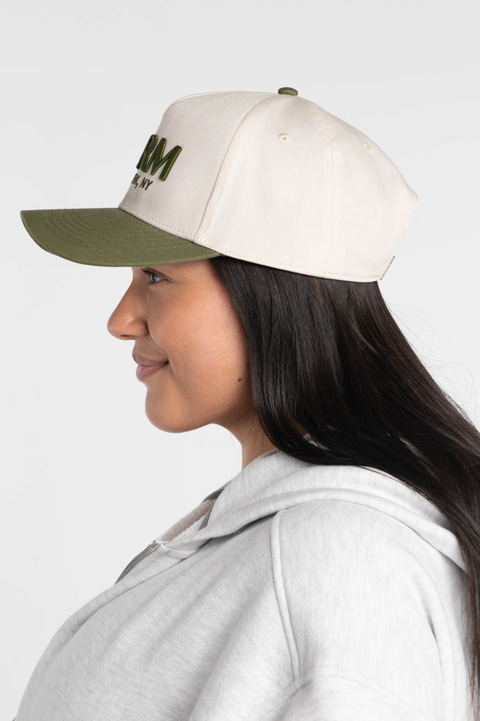 New York FORM Hat - Green/Cream